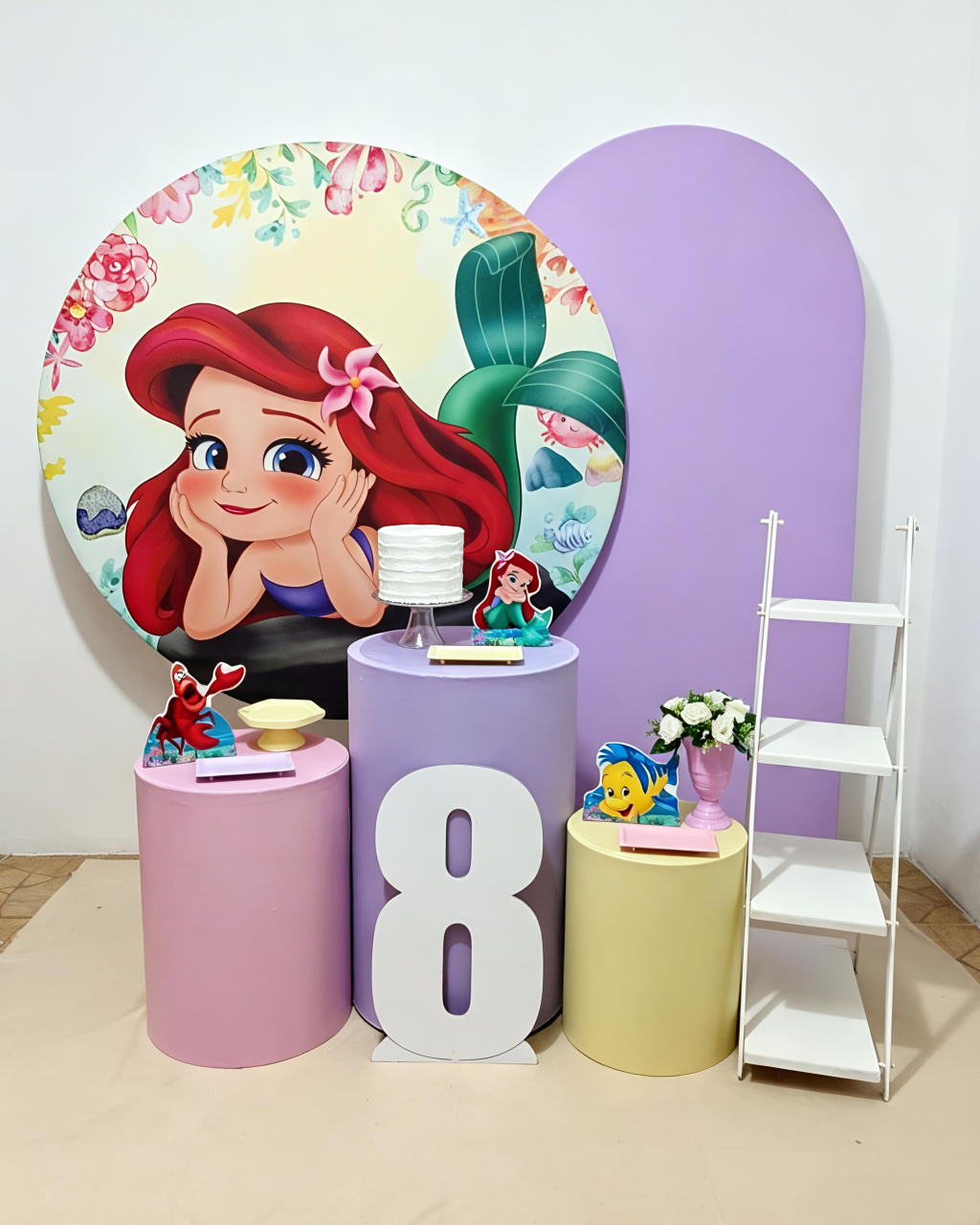 Pequena Sereia - Kit 2 + Escadinha E Número - Juntosparasempre 