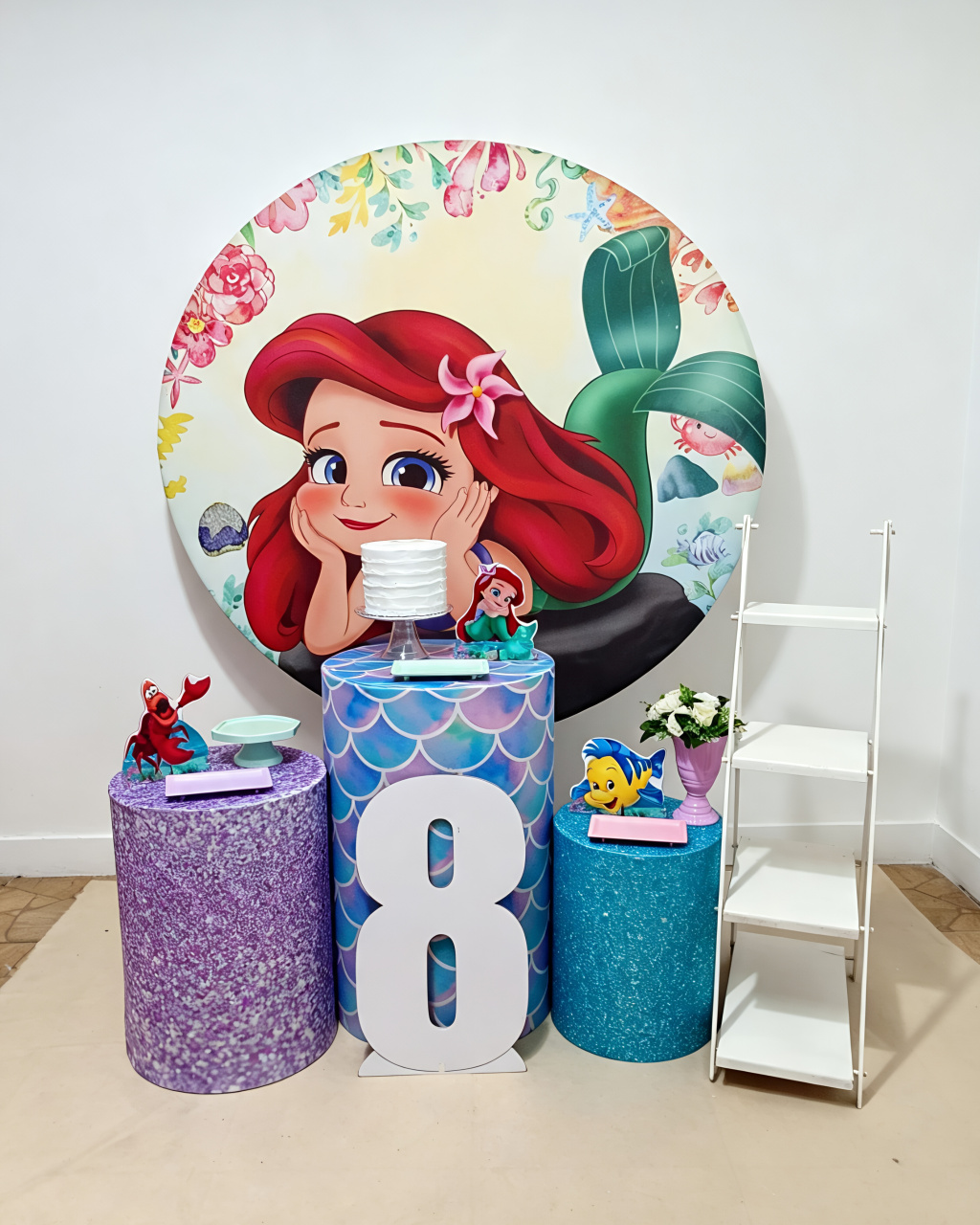 Pequena Sereia - Kit 1.2 + Escadinha E Número - Juntosparasempre 