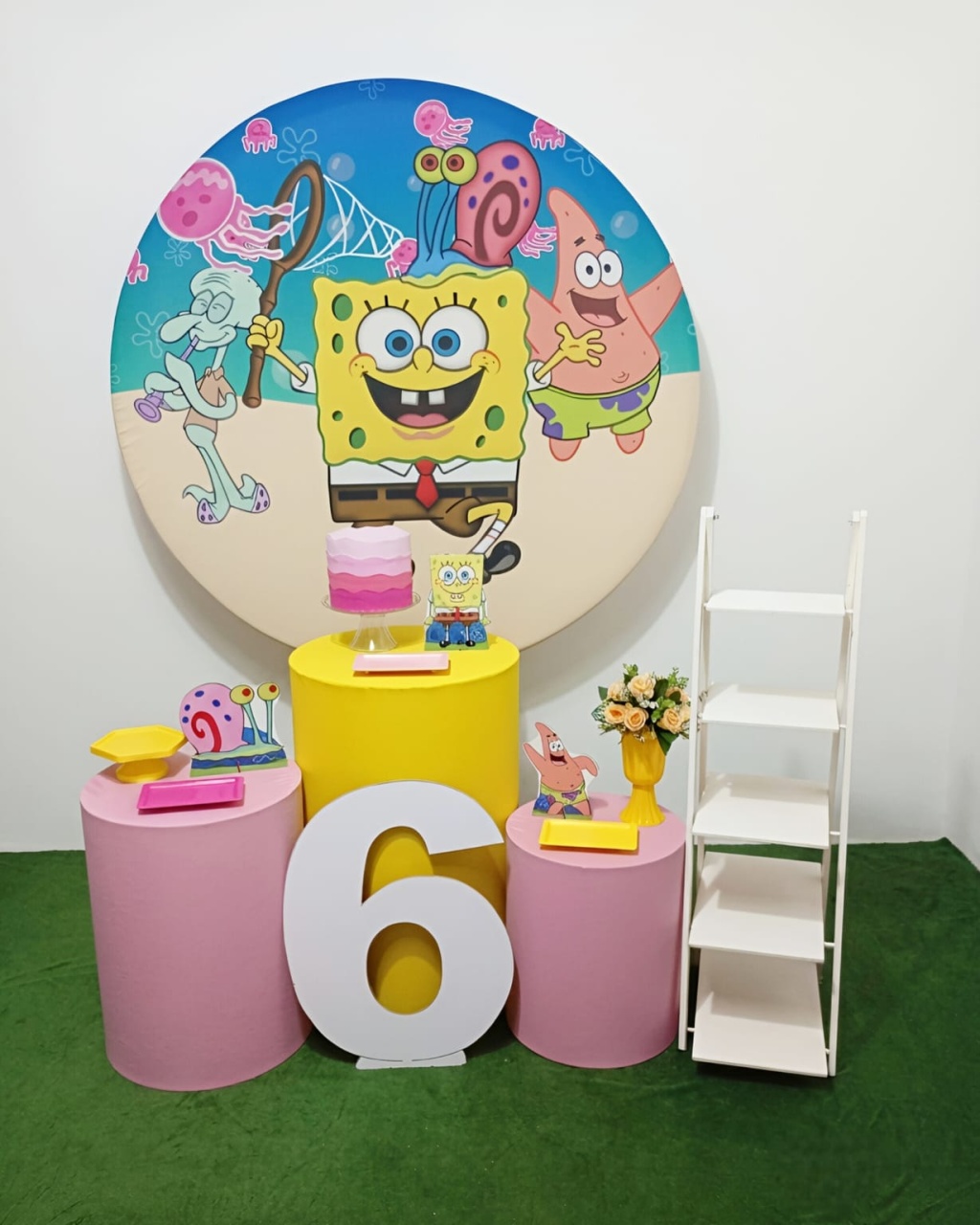 Bob Esponja Menina - Kit 1 + Escadinha E Número - Juntosparasempre 