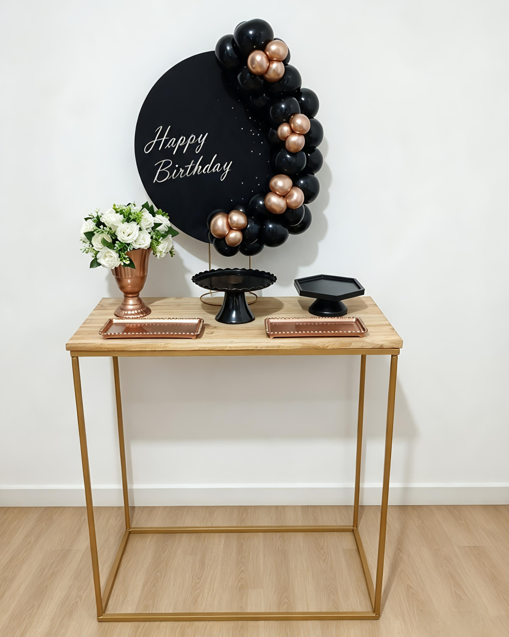 Happy Birthday Preto - Festa Na Mesa Plus - Juntosparasempre 