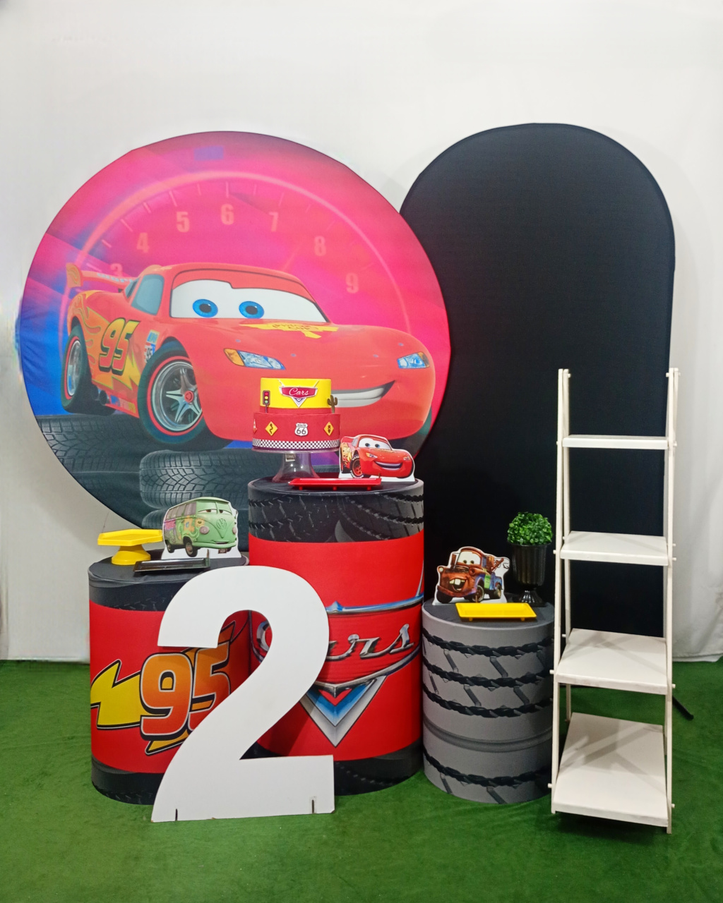 Relâmpago Mcqueen - Kit Felizes Para Sempre + Número E Escadinha - Juntosparasempre 
