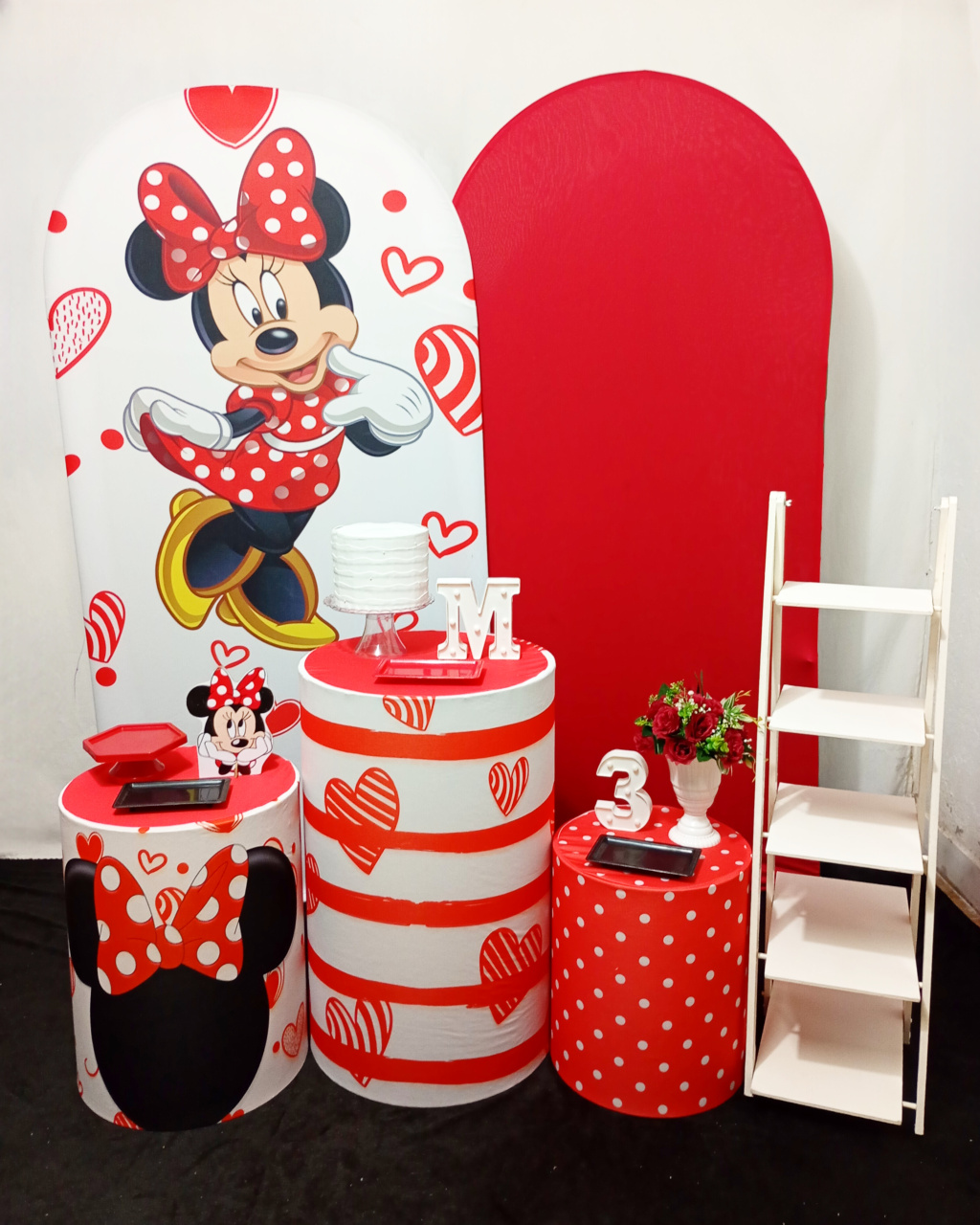 Minnie Vermelha - Kit 2 - Escadinha - Juntosparasempre 