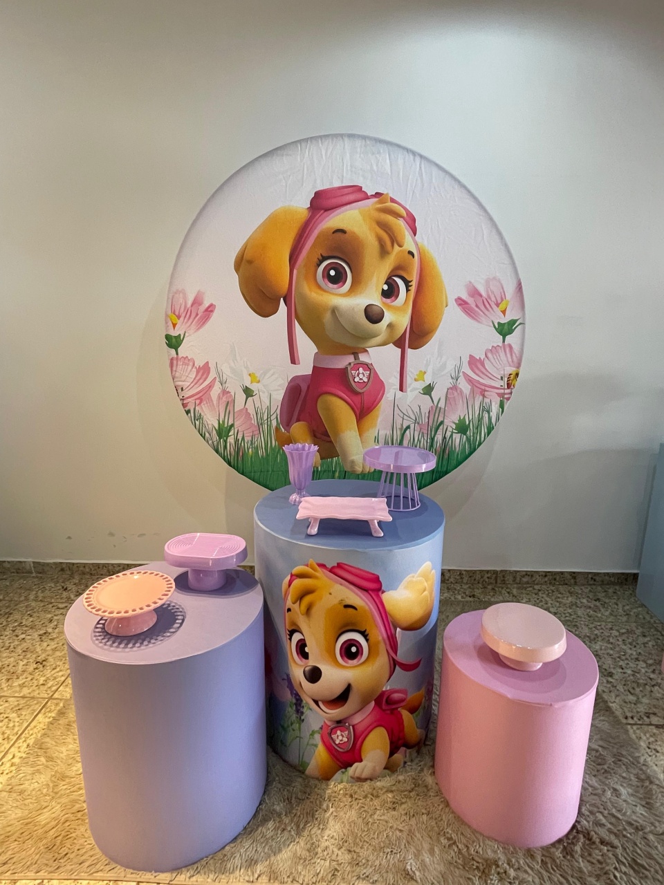 Painel Redondo Sky  - Grace Festas Store 