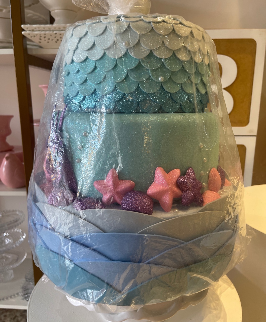 Bolo Fake Sereia - Grace Festas Store 