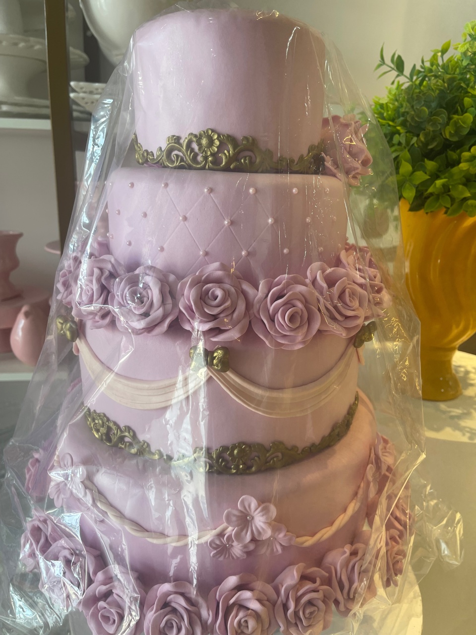 Bolo Fake Princesa/Rosa Multiuso - Grace Festas Store 