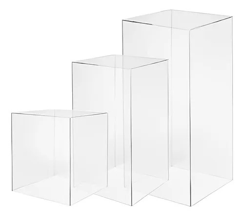 Trio Cubo Acrilico  - Grace Festas Store 