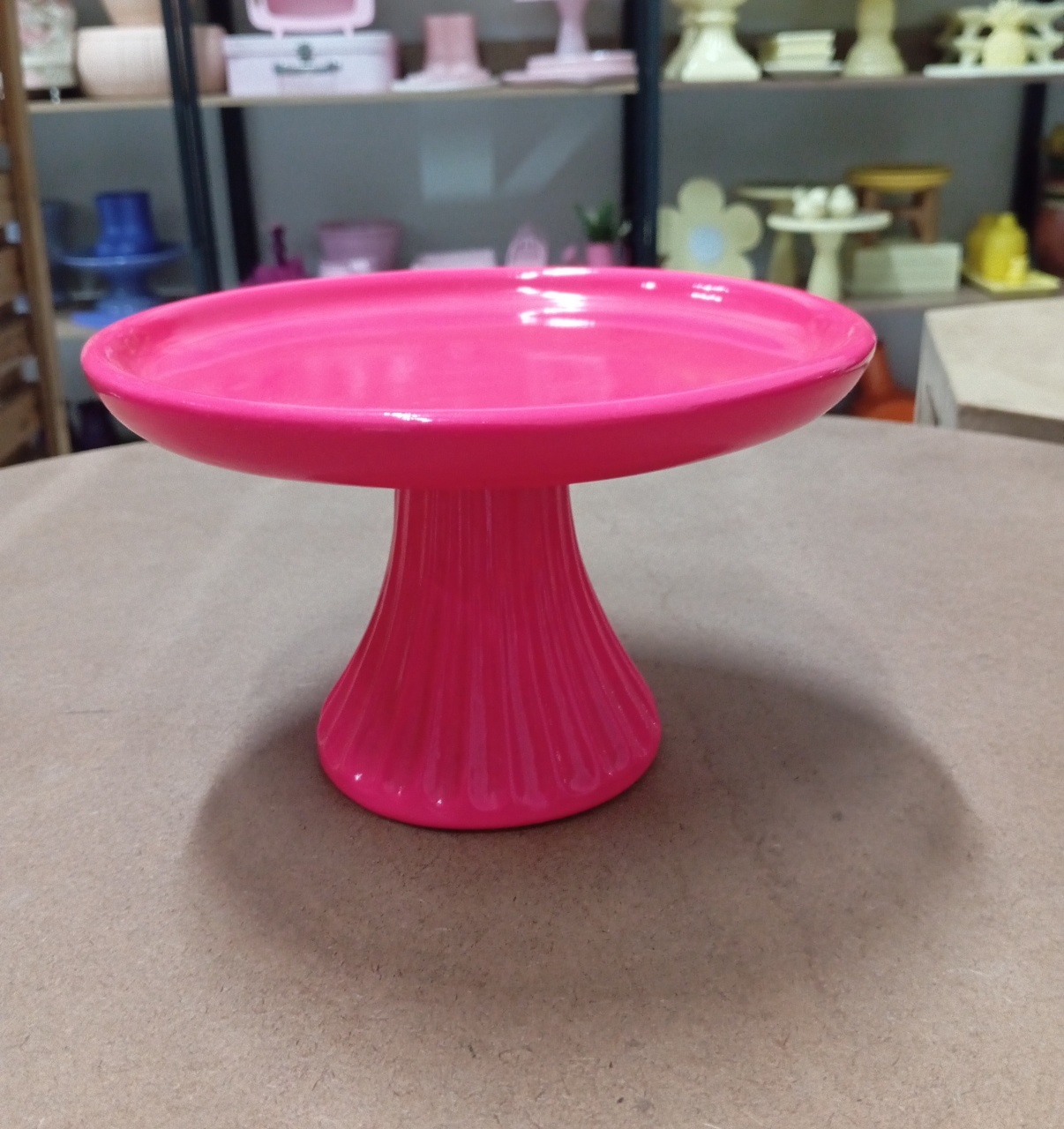 Boleira Cerâmica M - Neon Rosa - Festou