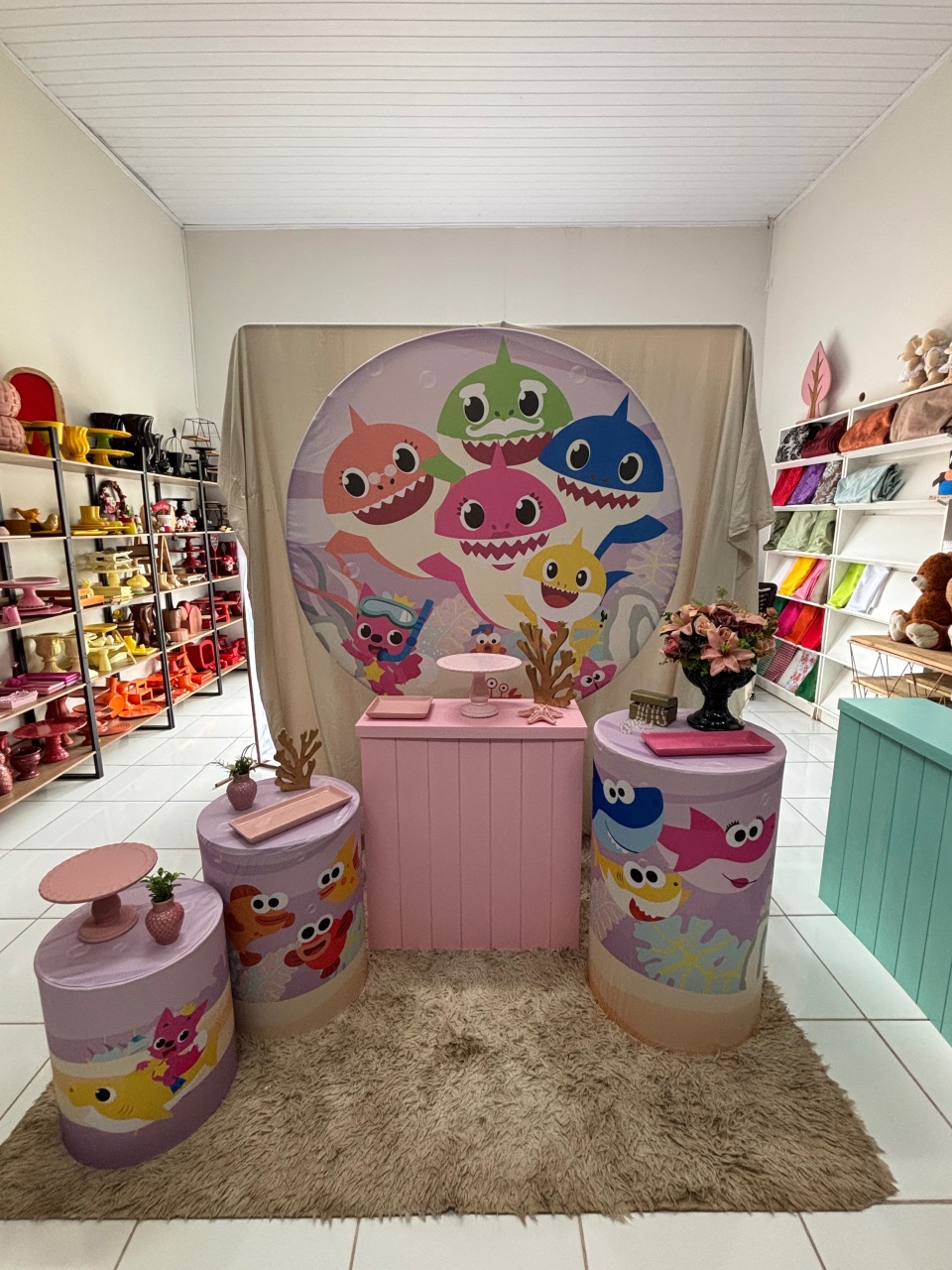 Kit Ouro - Baby Shark Rosa  - Festou