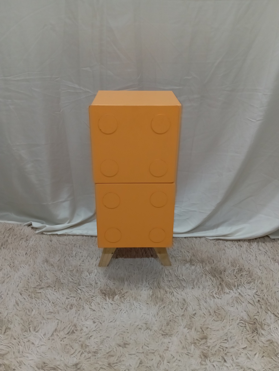 Estante Lego Laranja Duas Gavetas - Festou