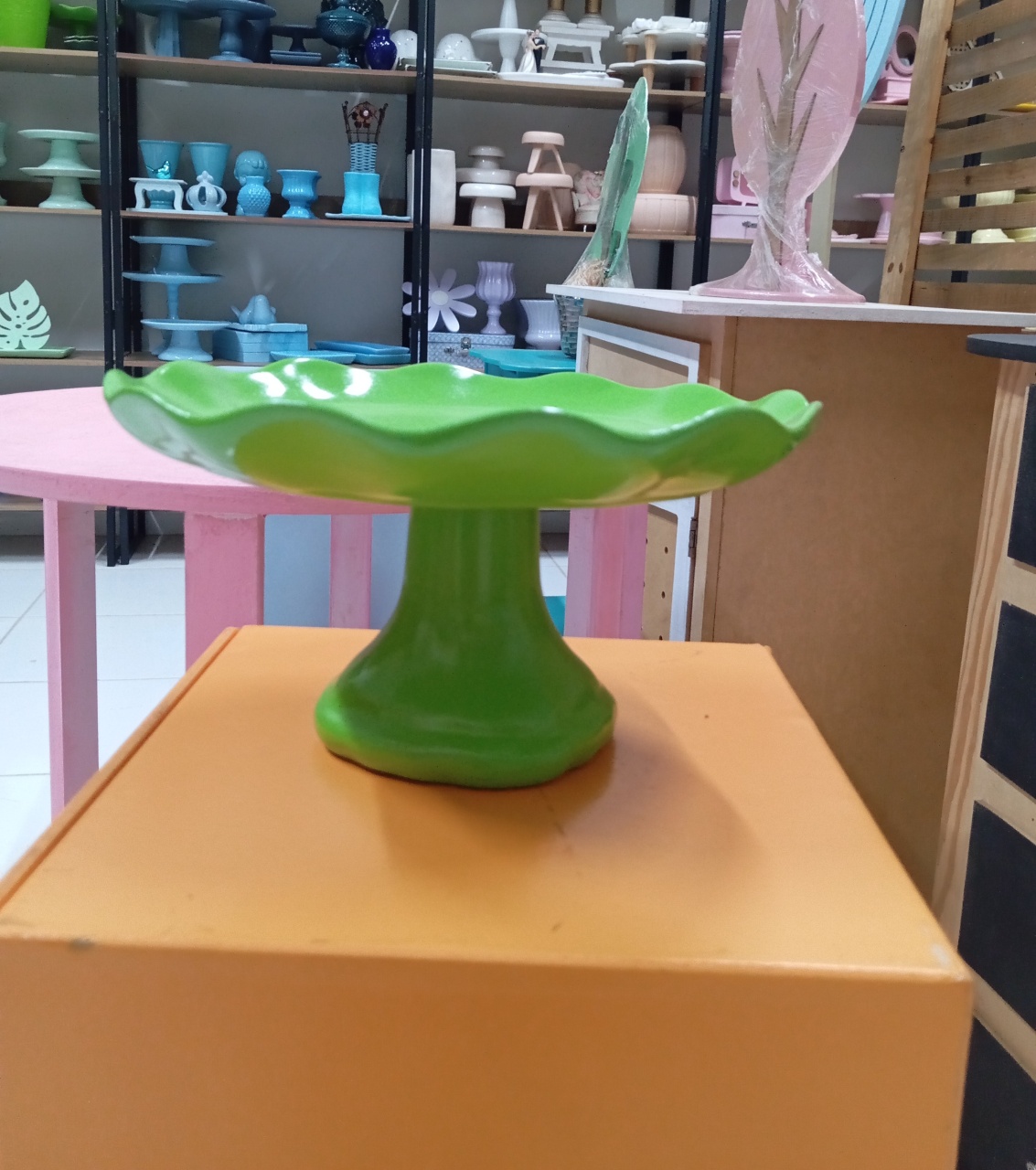 Boleira Cerâmica M - Verde  - Festou