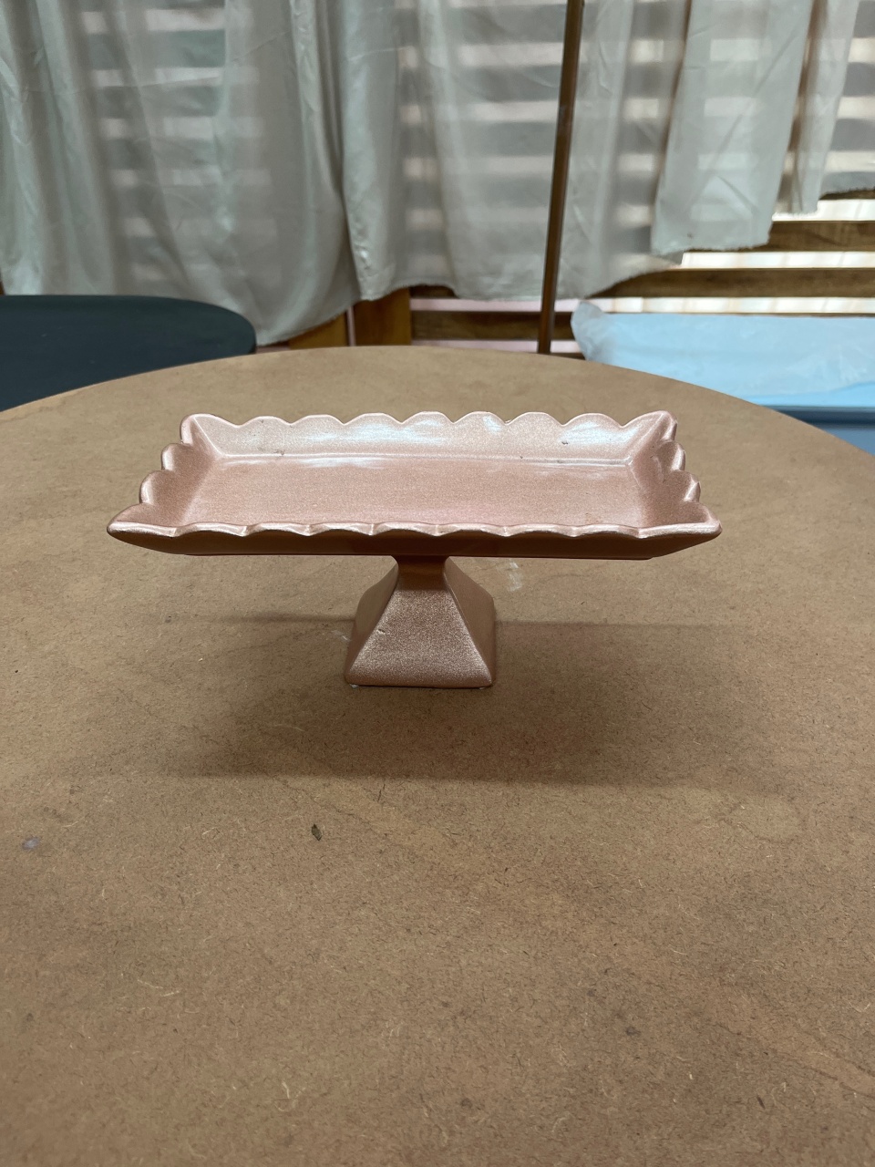 Doceira Retângular Com Pé - Bronze Rosado - Festou