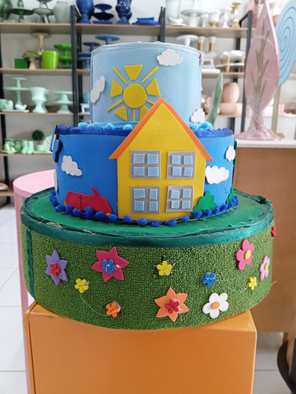 Bolo Fake - Peppa Pig - Festou