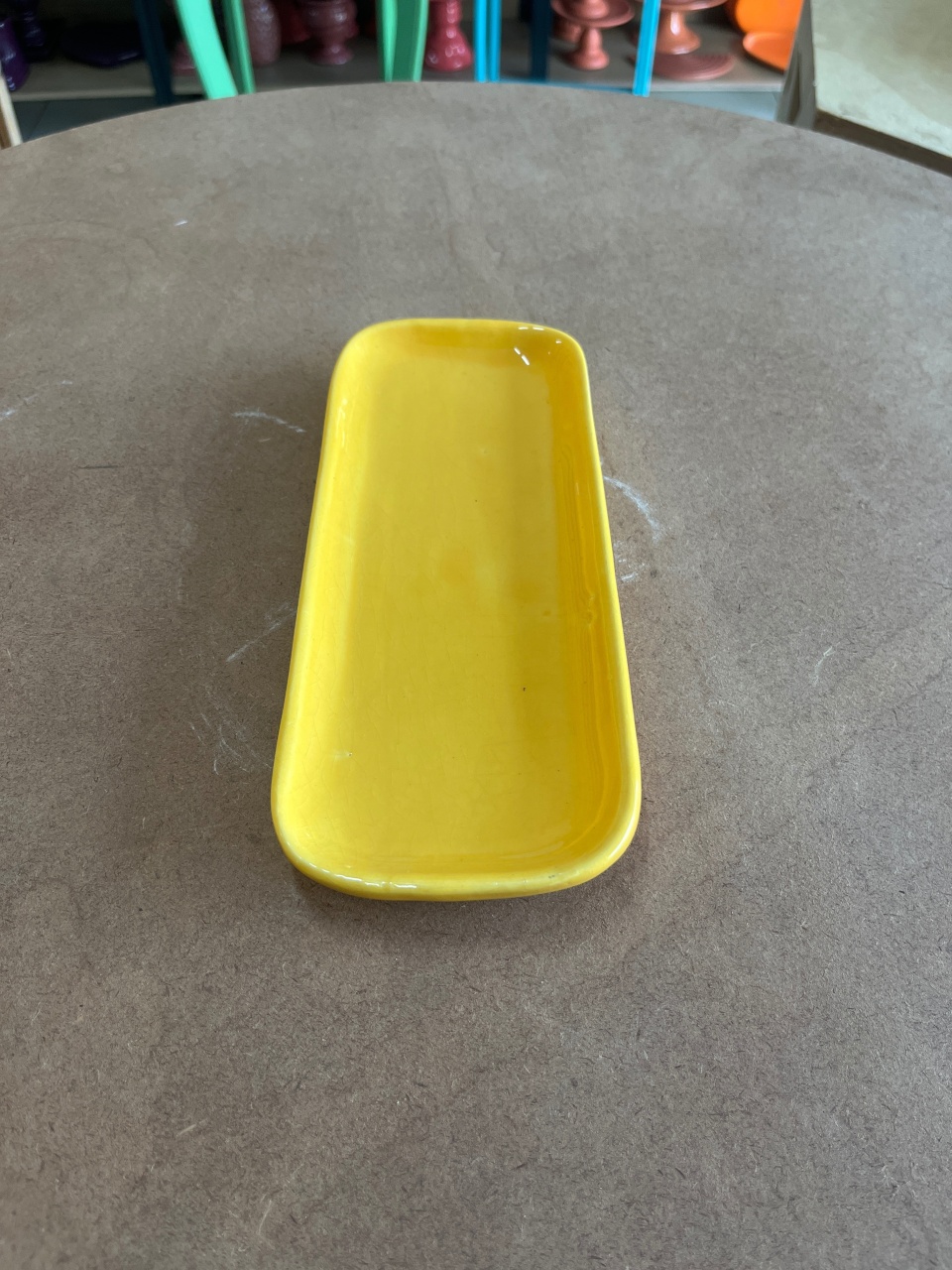 Doceira Retangular P - Amarelo   - Festou