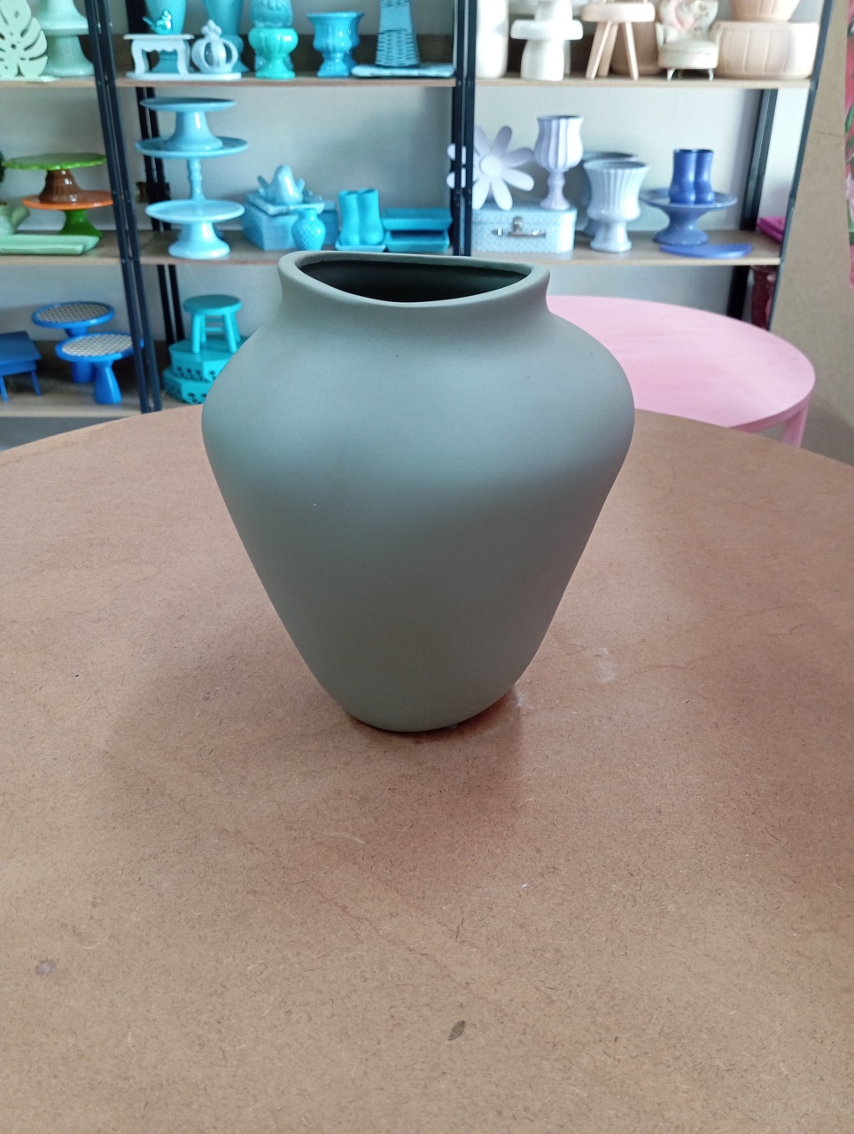 Vaso Molde G - Cimento Fosco  - Festou