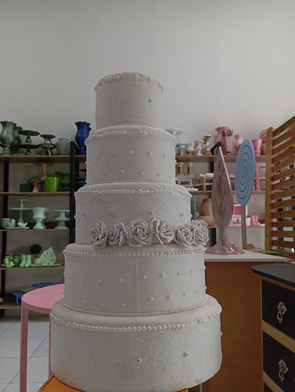 Bolo Fake - Casamento 5 Andares  - Festou