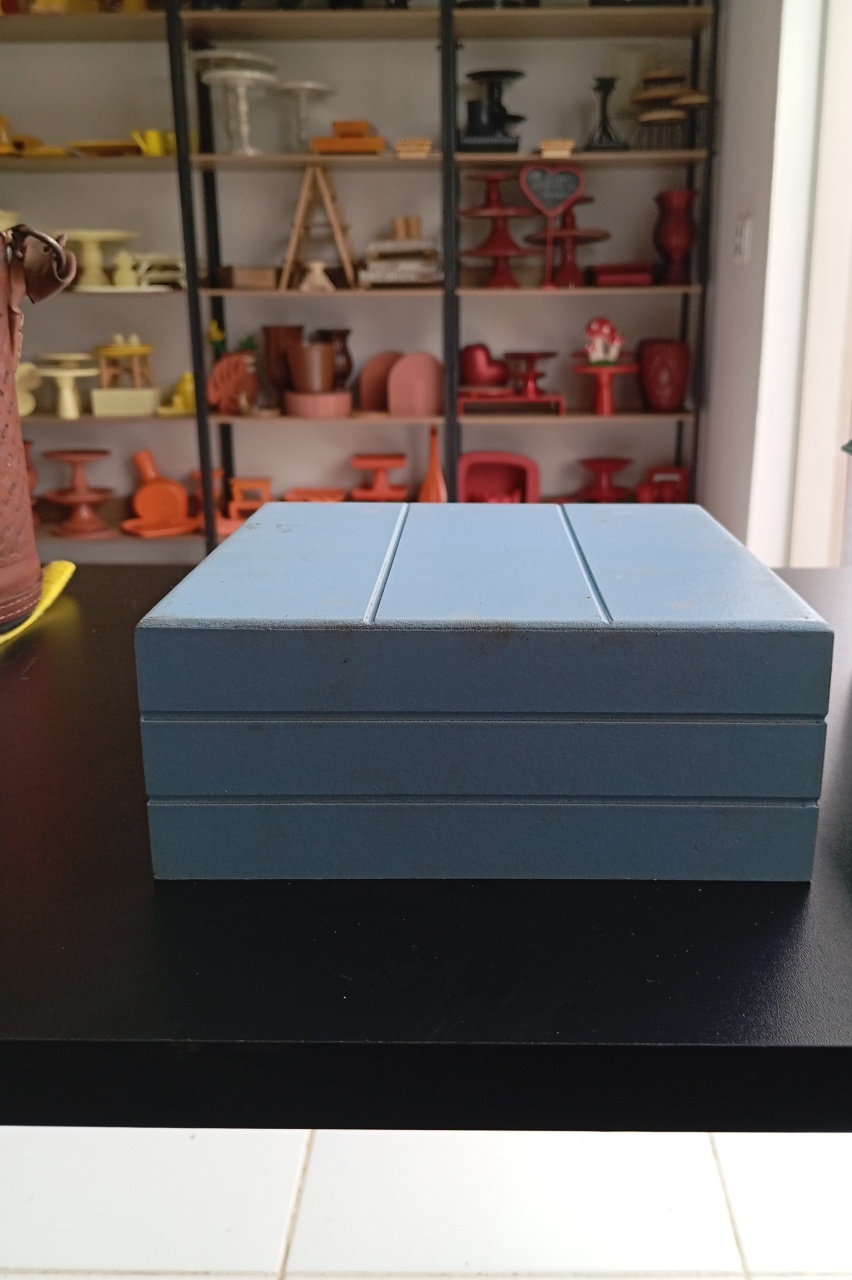 Caixa Quadrada Mdf M - Azul - Festou