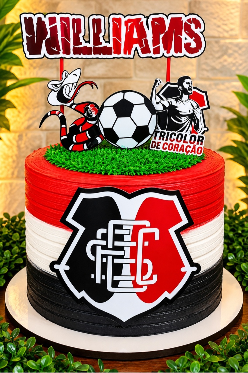 Bolo Temático Do Santa Cruz 🤩⚽🥳 - Mada festa pegue monte e presentes 