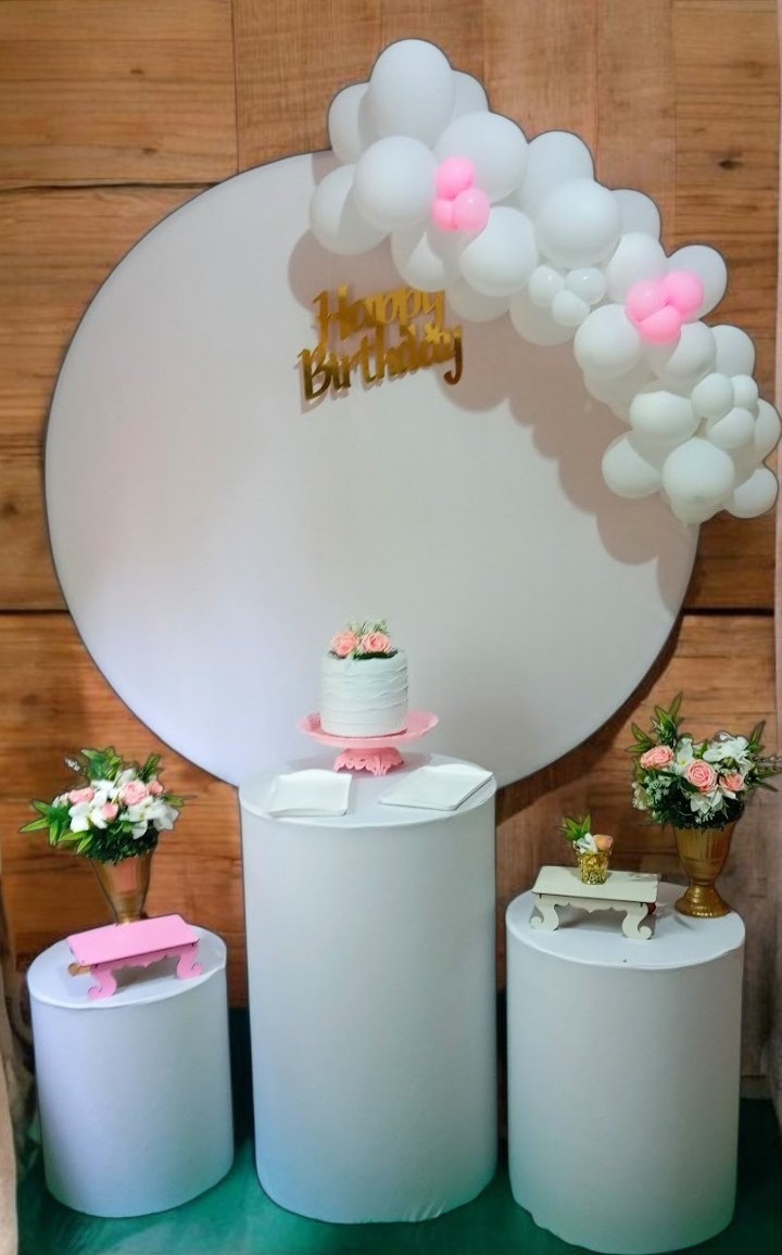 Kit Branco E Rosa Adulto  - Mada festa pegue monte locação 