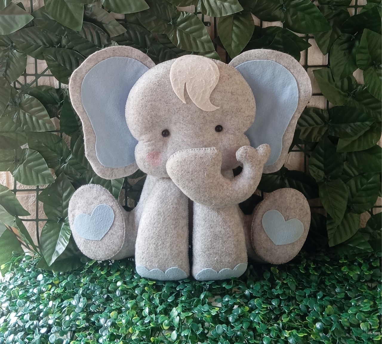Elefante Menino ( M ) Cinza E Rosa. - Mada festa pegue monte locação 