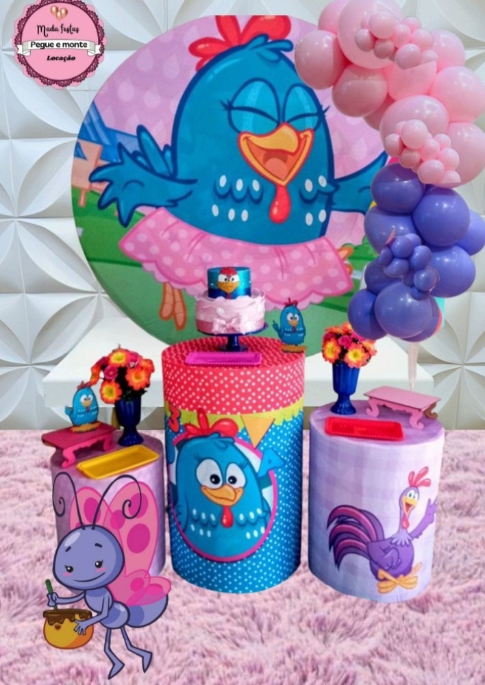 Kit Pegue Monte ( M ) Galinha Pintadinha  - Mada festa pegue monte locação 
