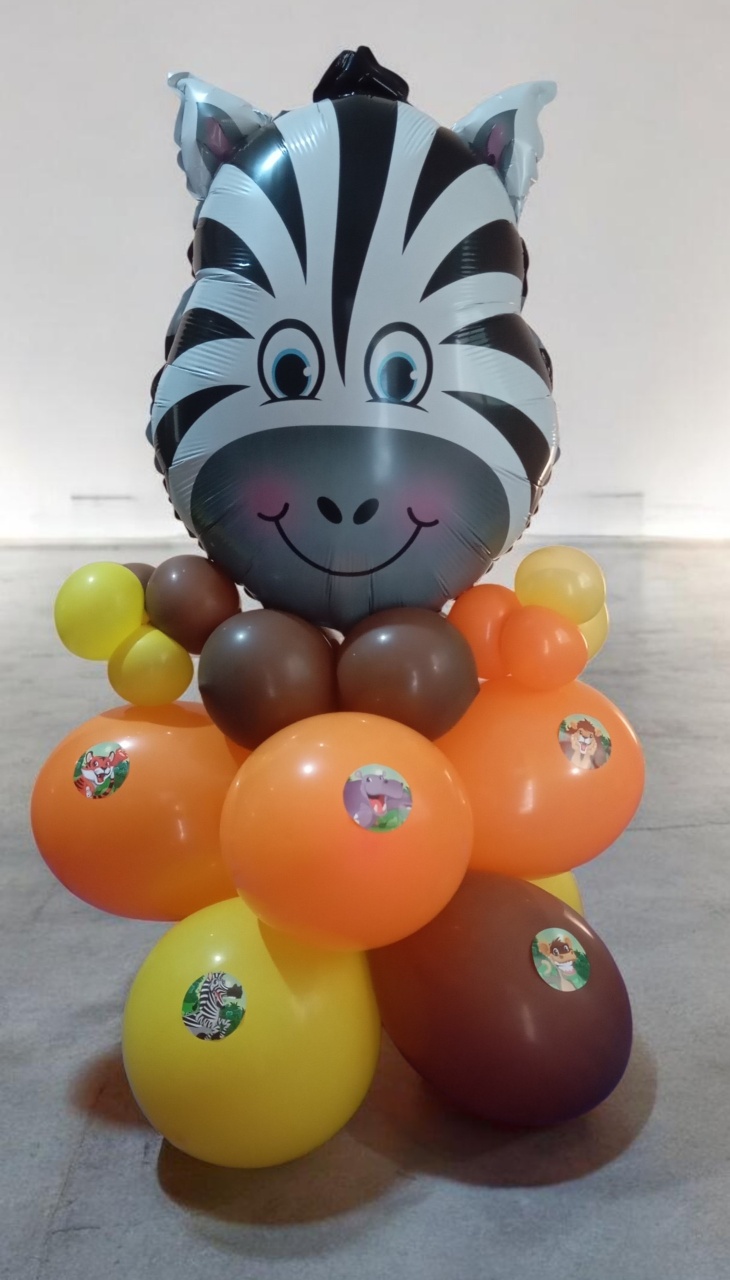 Box Balão de Chão Zebra 🦓 - Mada festa pegue monte locação 