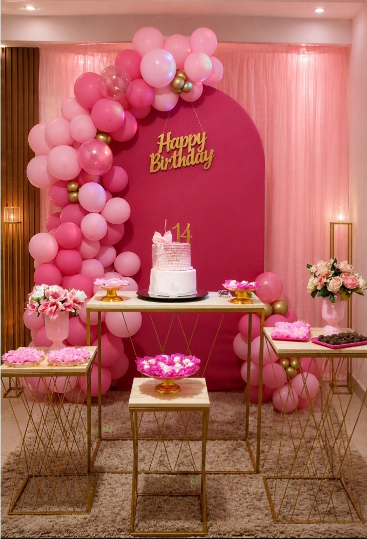 Kit Feminino Rosa Completo - Mada festa pegue monte locação 
