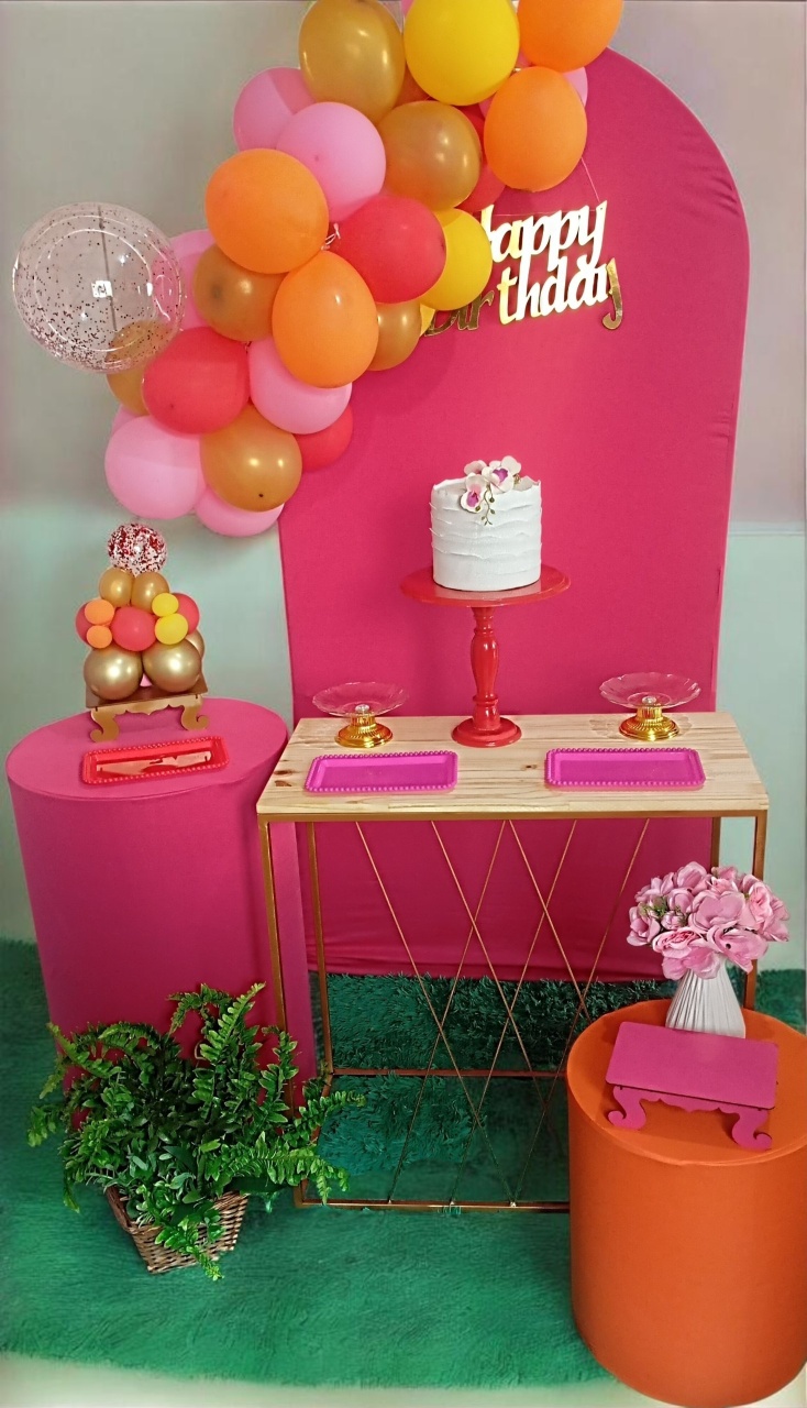 Kit Rosa Adulto  - Mada festa pegue monte locação 