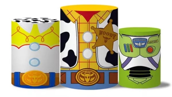 Capas Cilindros Toy Story - Pegue e monte Festança 