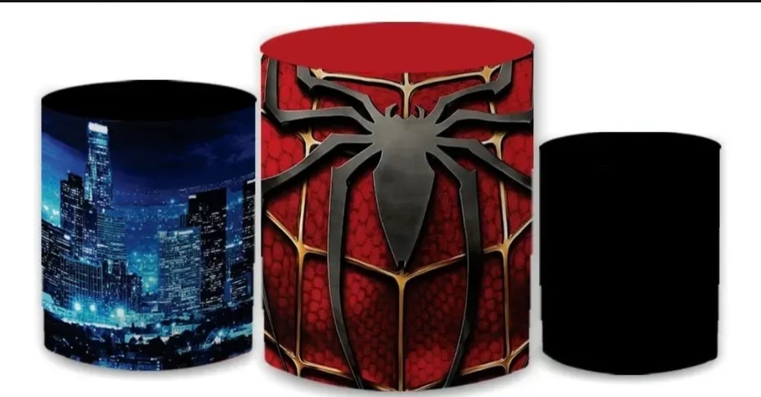 Capas Cilindros Homem Aranha  - Pegue e monte Festança 