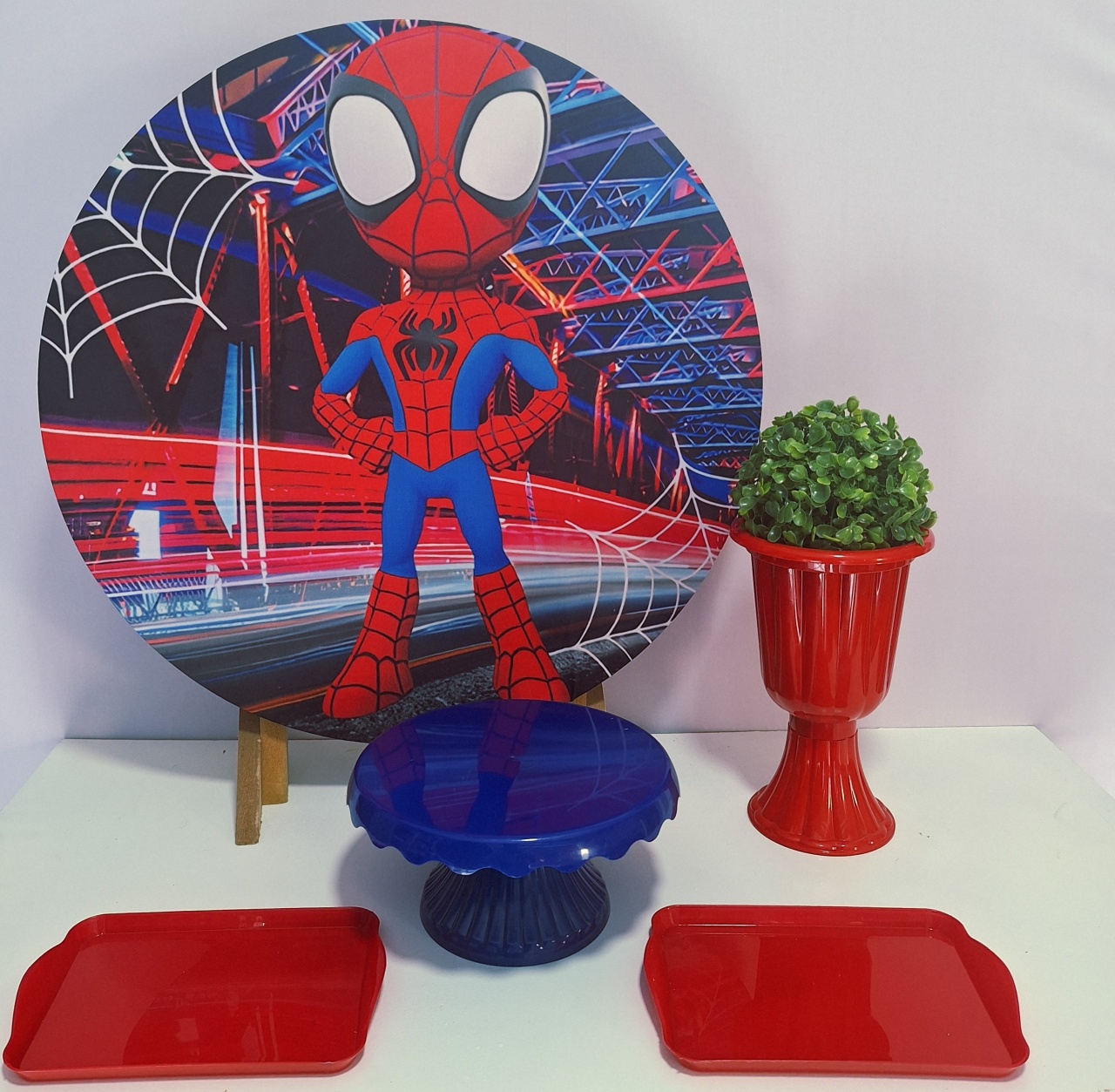 Festa Na Mesa Homem Aranha Baby Sem Balões  - Pegue e monte Festança 