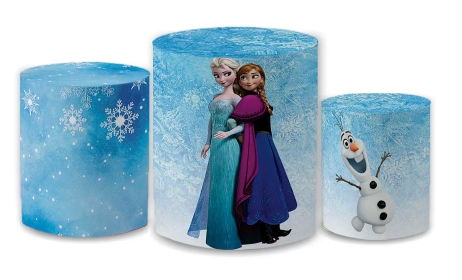 Capas Cilindros Frozen - Pegue e monte Festança 