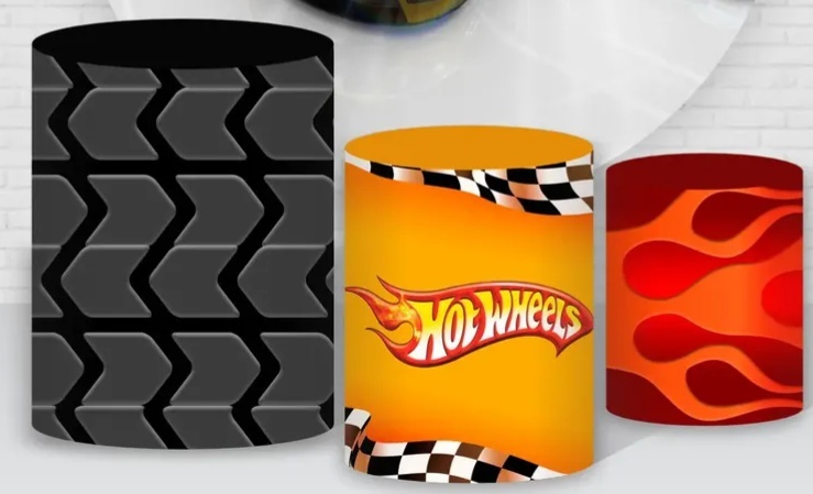 Capas Cilindros Hot Wheels - Pegue e monte Festança 