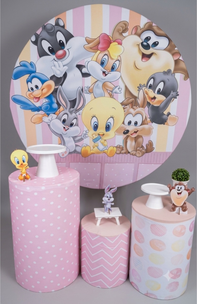 Baby Looney Tunes Rosa - Pegue e monte Festança 