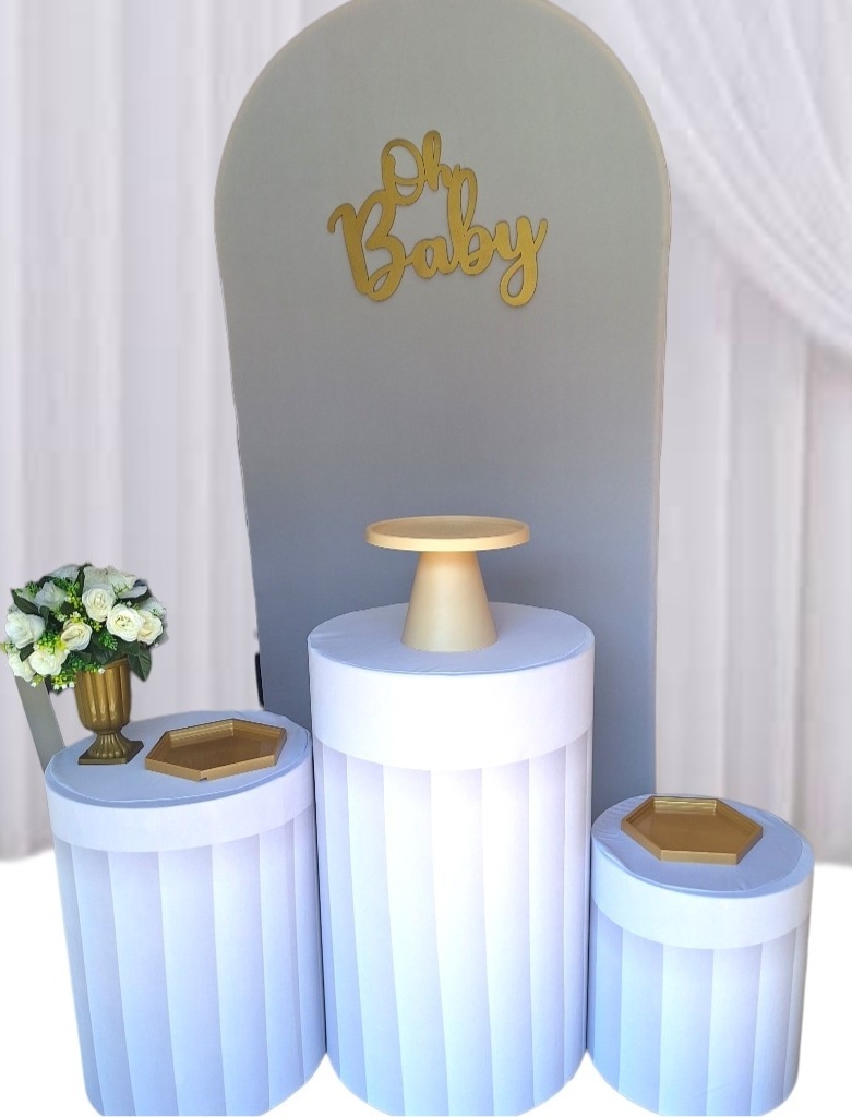 Cha de Bebê Clean Branco - Pegue e monte Festança 