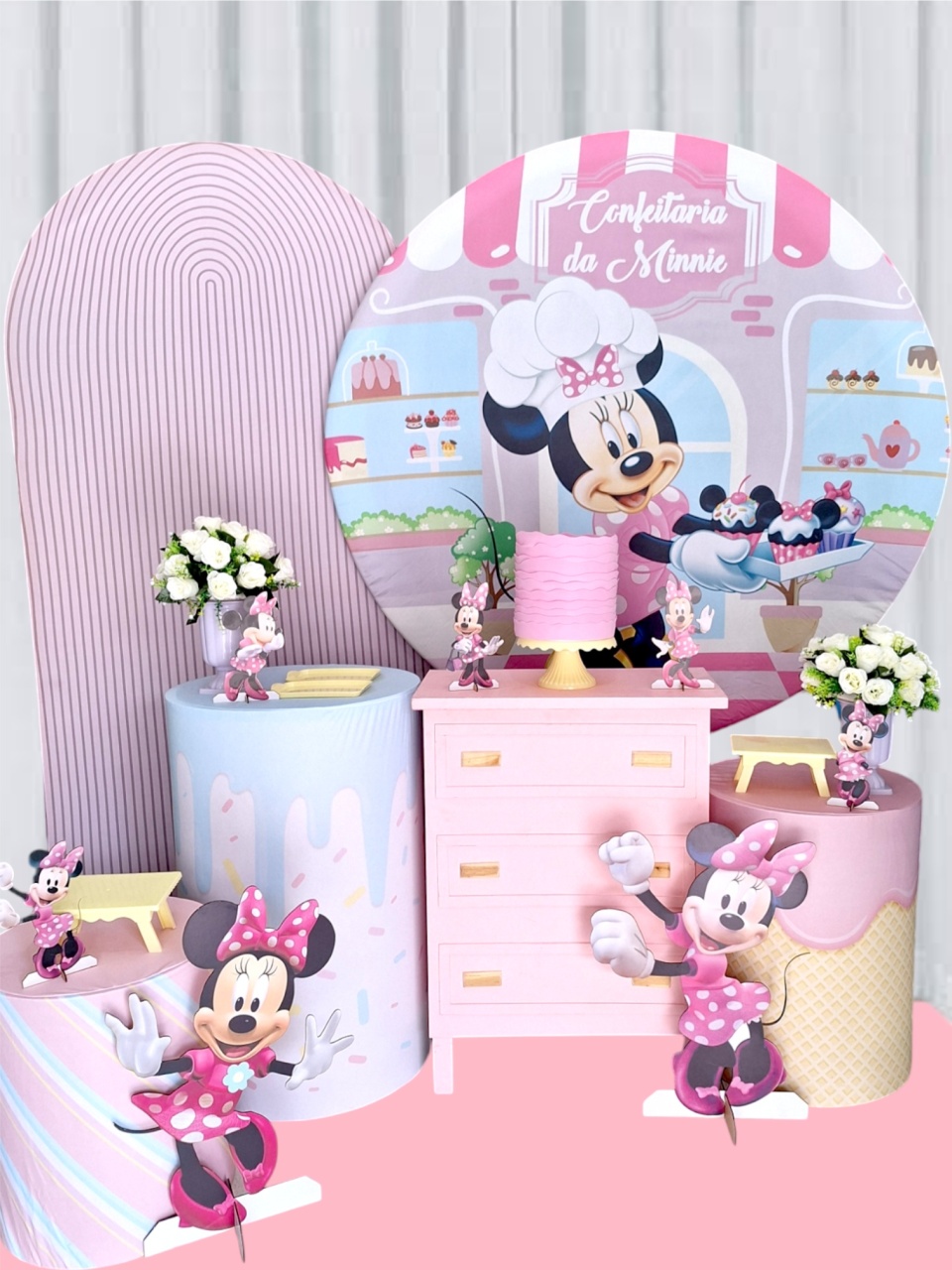 Minnie Confeitaria Kit Premium - Pegue e monte Festança 