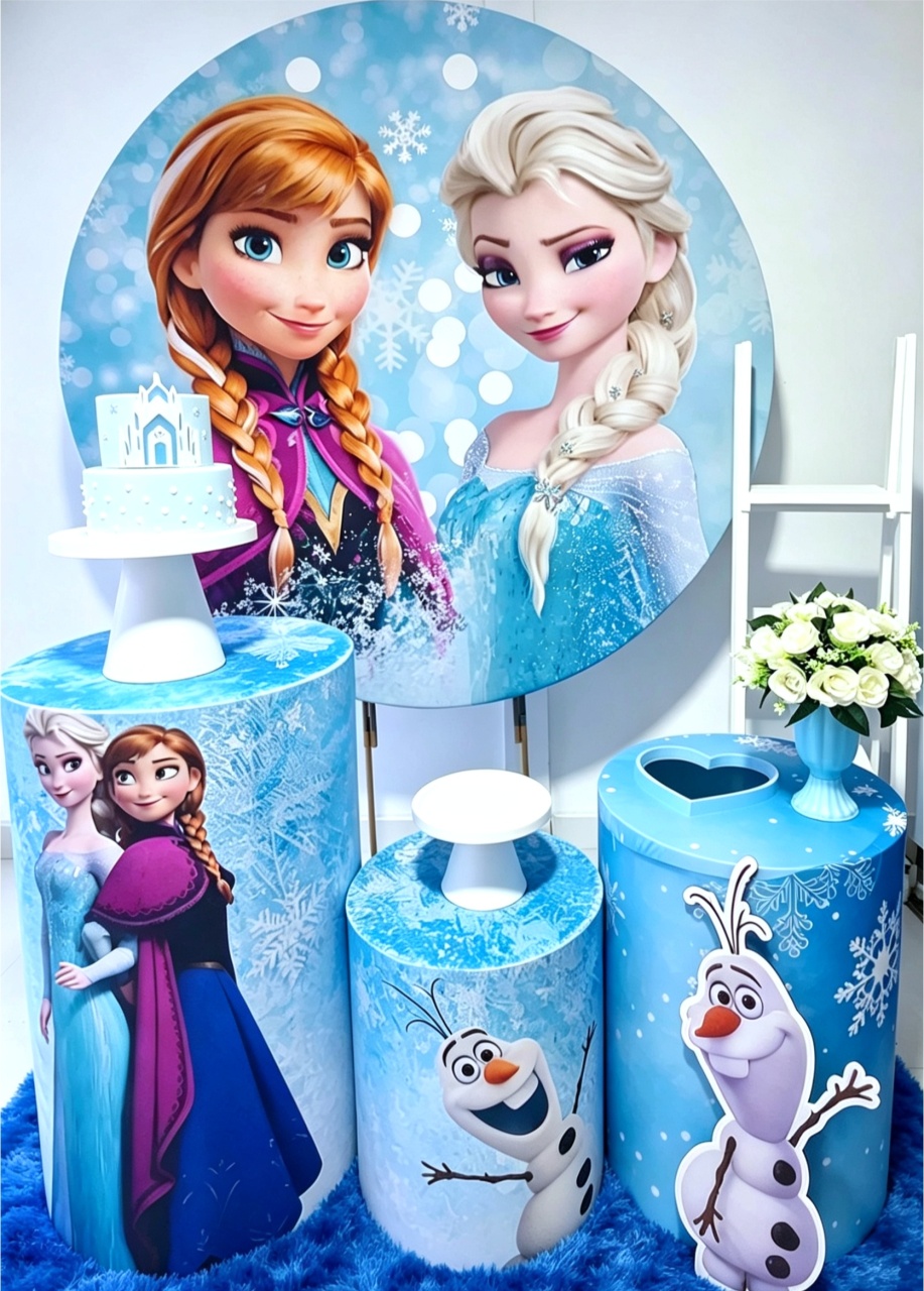 Frozen+Escadinha+Display de Chão - Pegue e monte Festança 