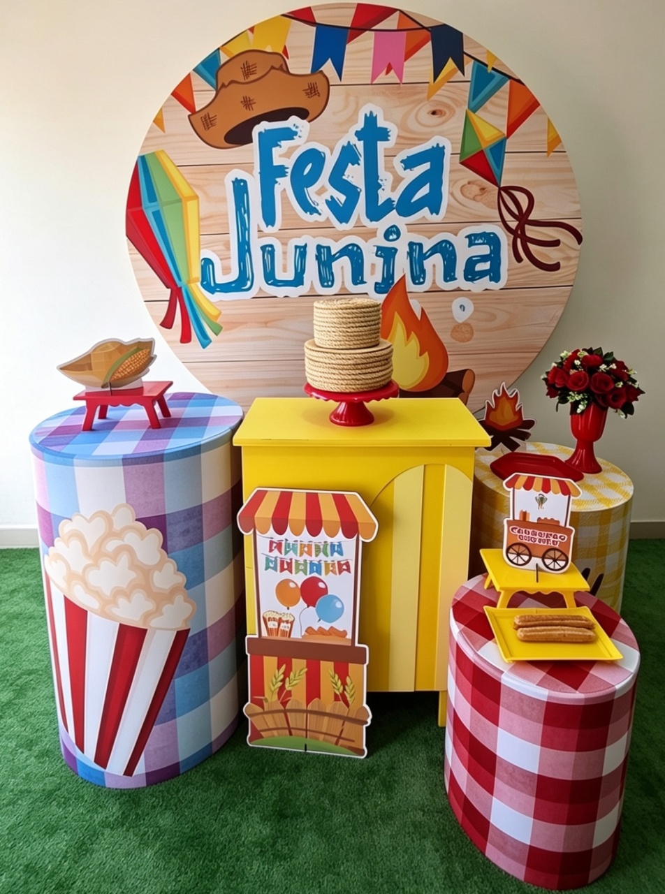 Festa Junina Mod. 2 Kit Profissional - Pegue e monte Festança 