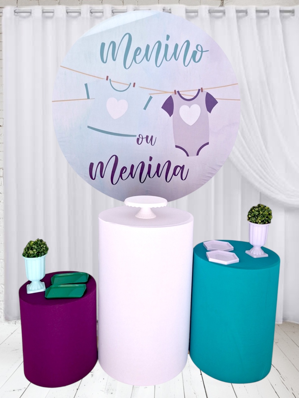 Chá Revelação Menino Ou Menina - Pegue e monte Festança 