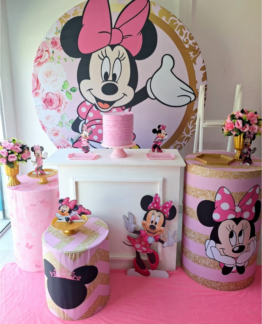 Minnie Rosa Mod. 2 Kit Profissional - Pegue e monte Festança 