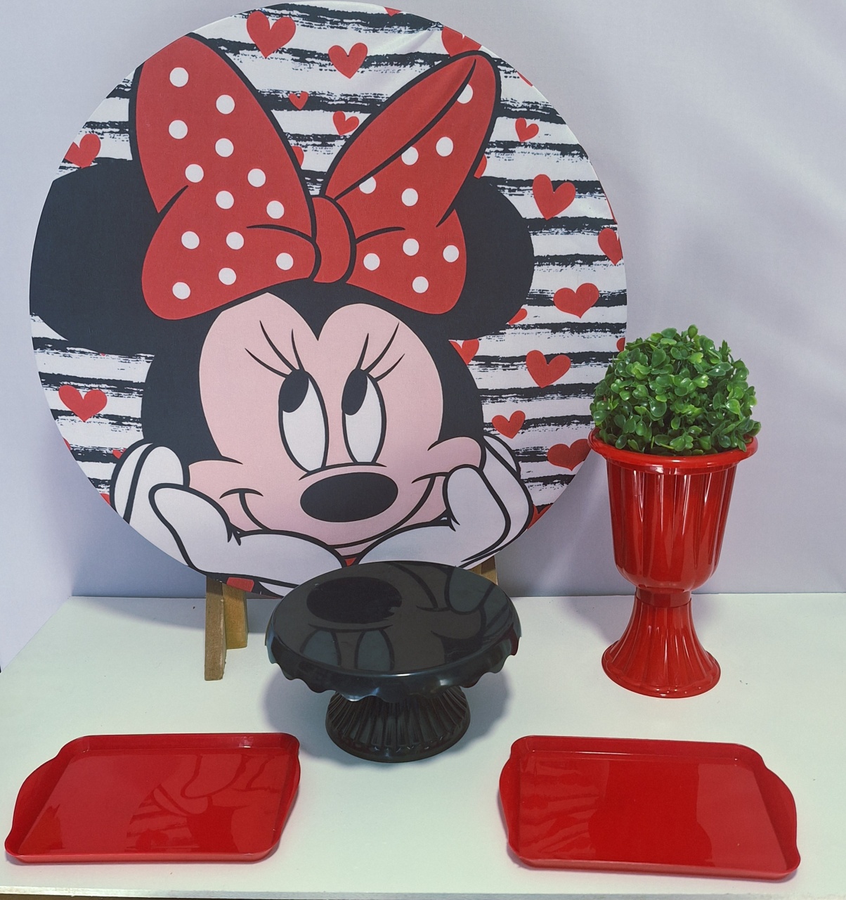 Festa Na Mesa Minnie Sem Balões  - Pegue e monte Festança 