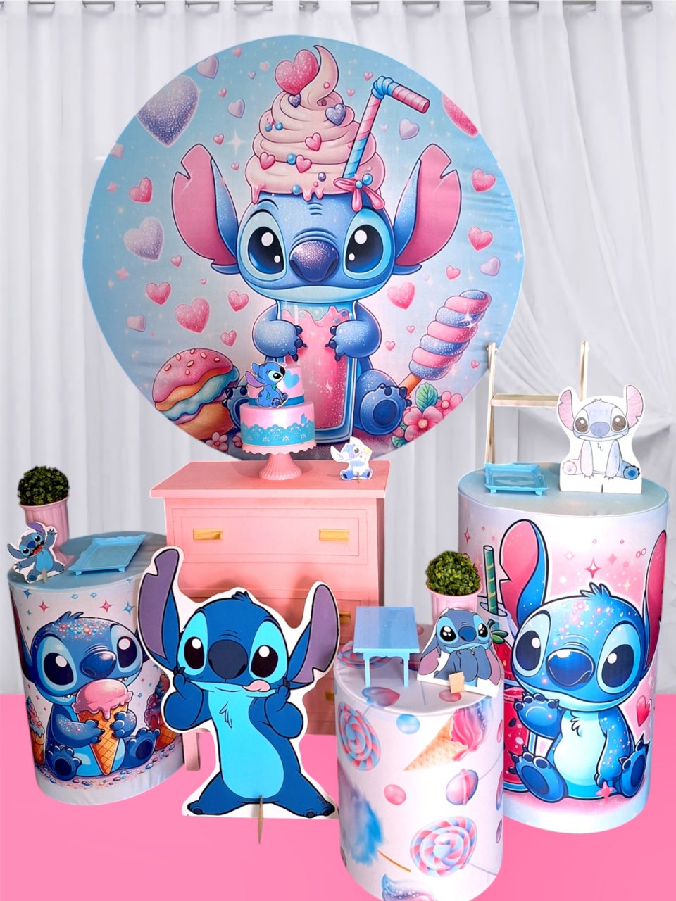 Stitch Sorveteria Kit Profissional - Pegue e monte Festança 