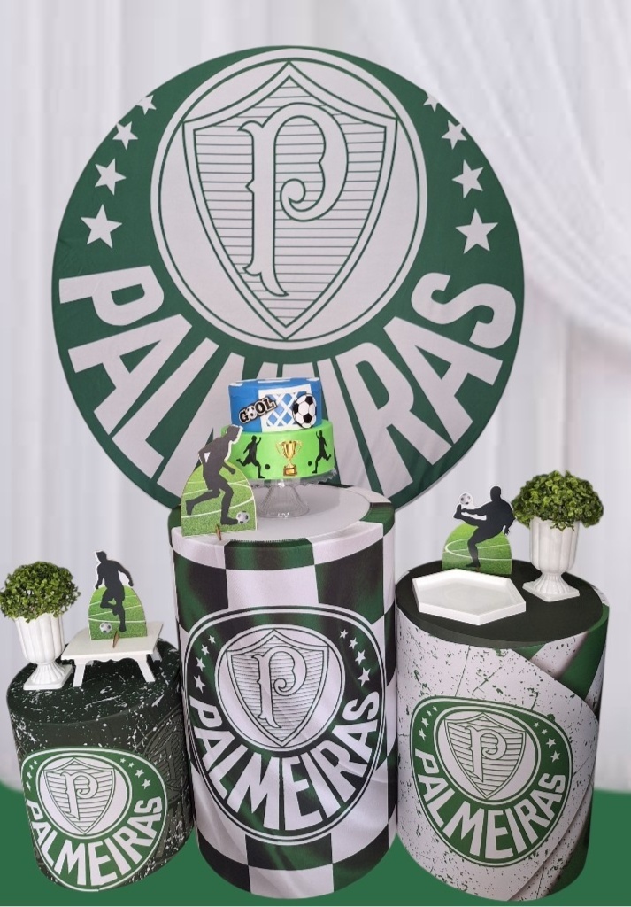 Palmeiras+Tapete+ Bolo Fake - Pegue e monte Festança 