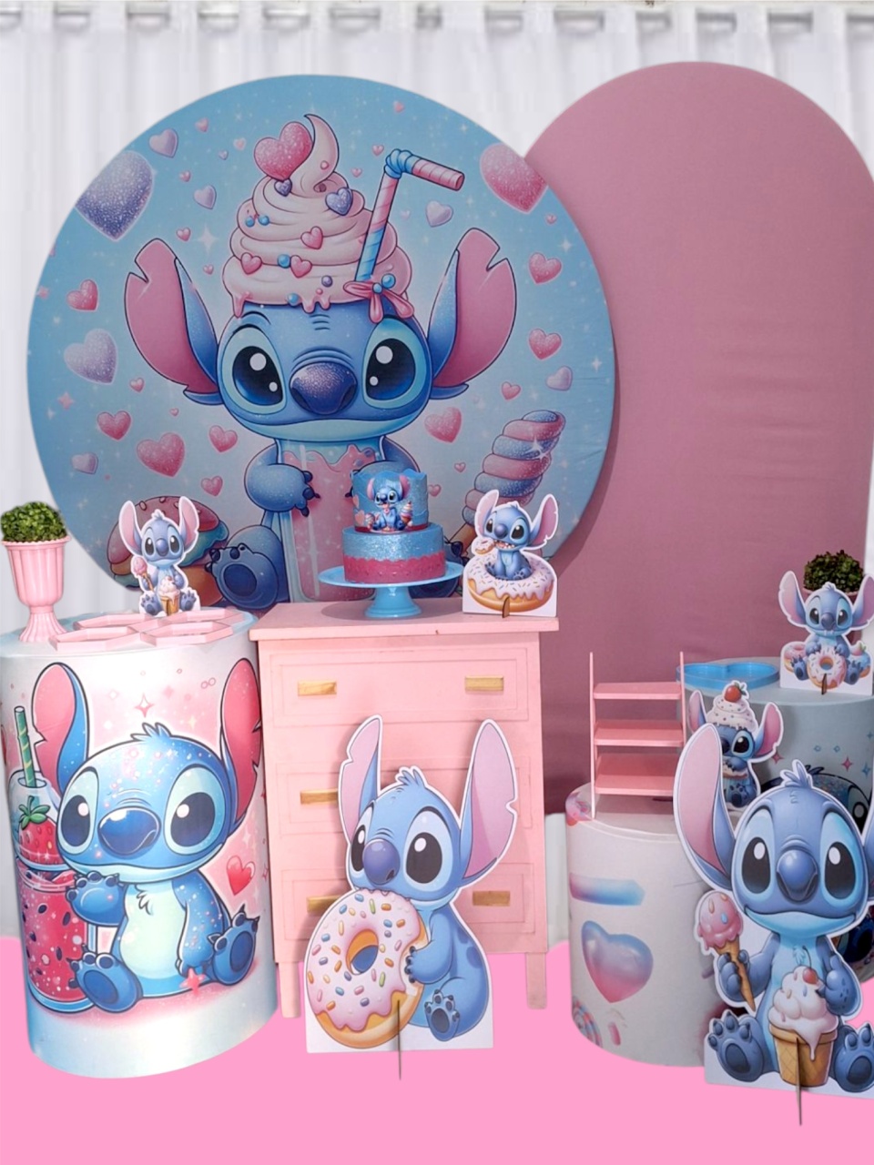 Stitch Sorveteria Kit Premium - Pegue e monte Festança 