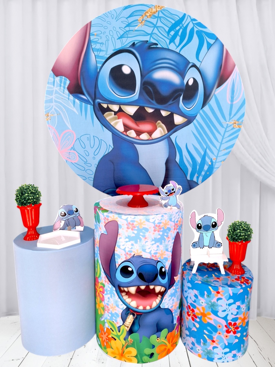 Stitch Azul  - Pegue e monte Festança 