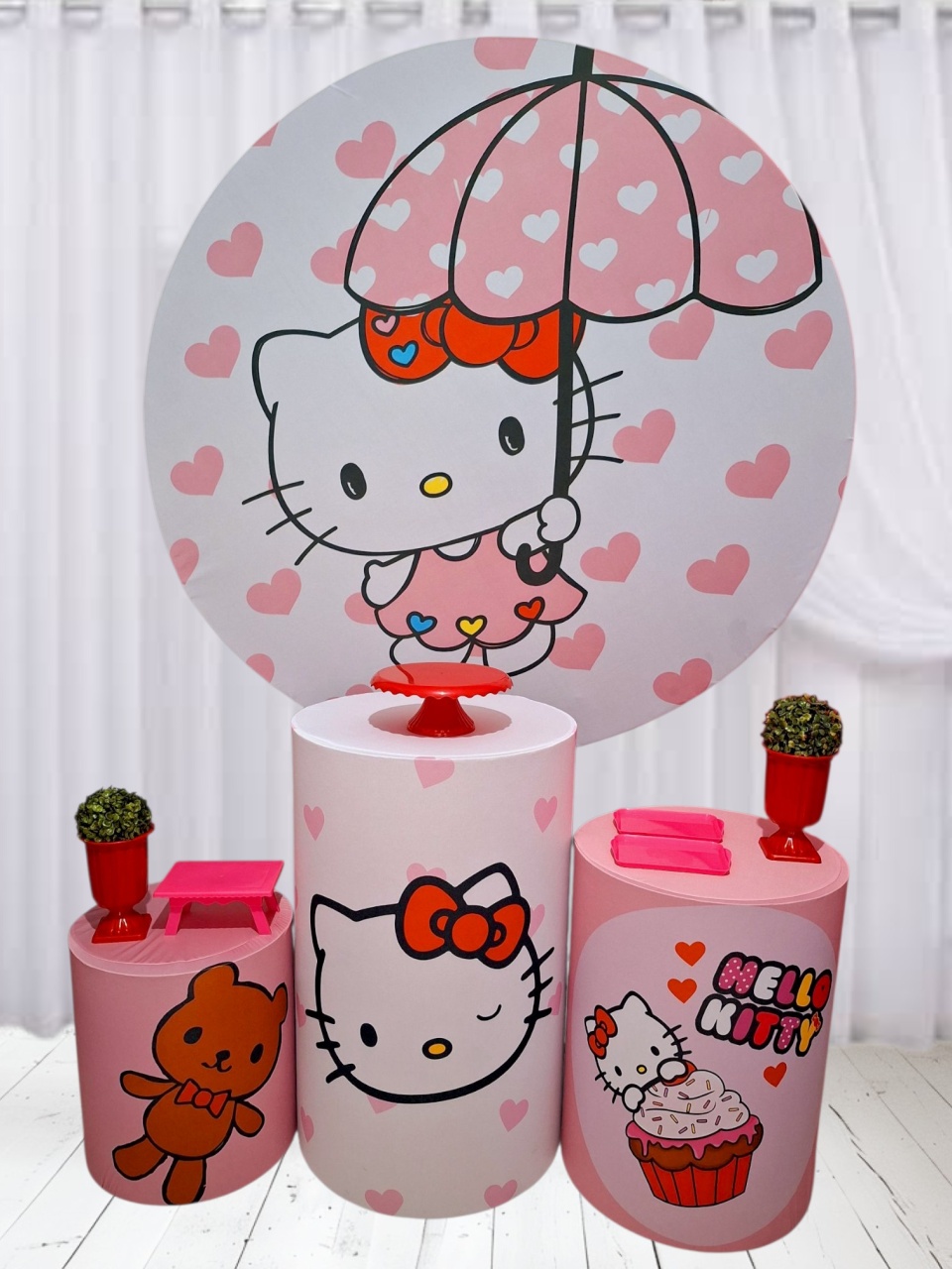 Hello Kitty Coração  - Pegue e monte Festança 