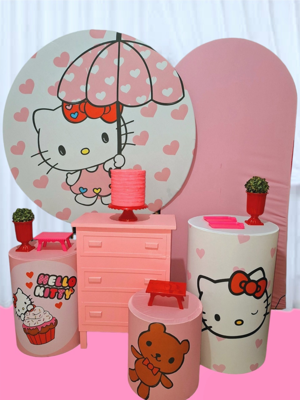 Hello Kitty Coração  Kit Premium  - Pegue e monte Festança 