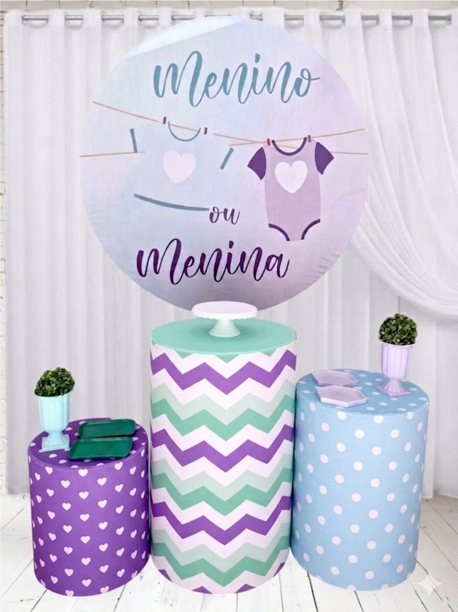 Chá Revelação Menino Ou Menina - Pegue e monte Festança 