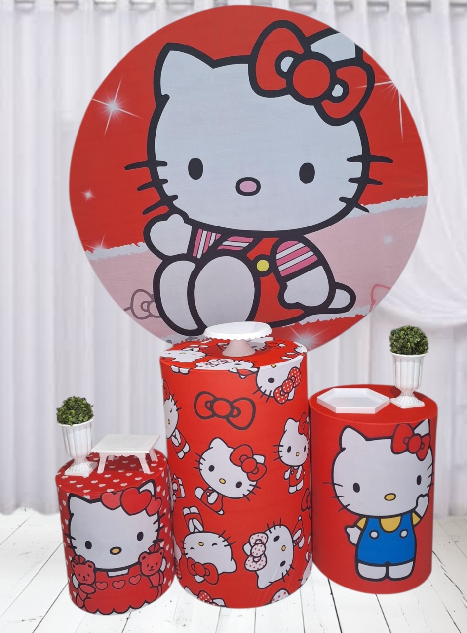 Hello Kitty Vermelha - Pegue e monte Festança 