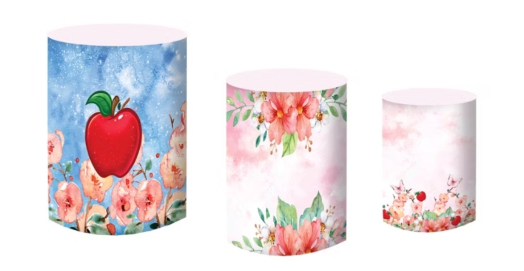 Capas Cilindros Branca de Neve Cute - Pegue e monte Festança 