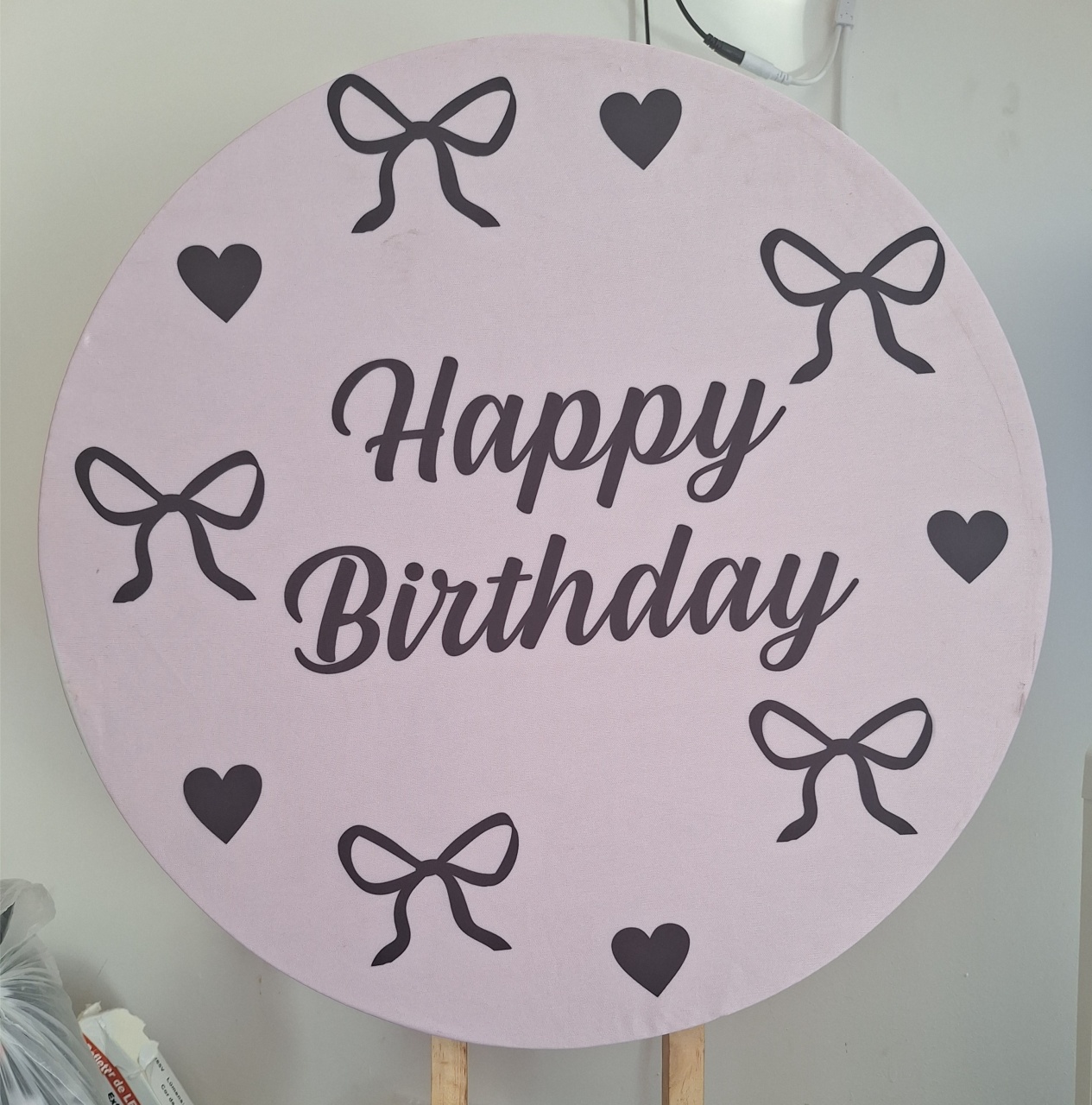 Mini Painel Happy Birthday Laços  - Pegue e monte Festança 